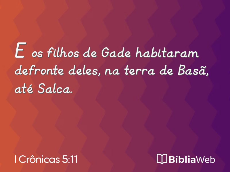 I Crônicas 5:11 em imagem para compartilhar