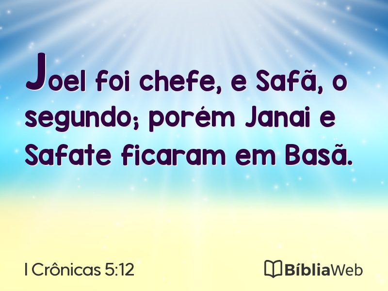 I Crônicas 5:12 em imagem para compartilhar