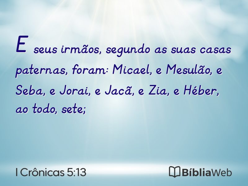 I Crônicas 5:13 em imagem para compartilhar