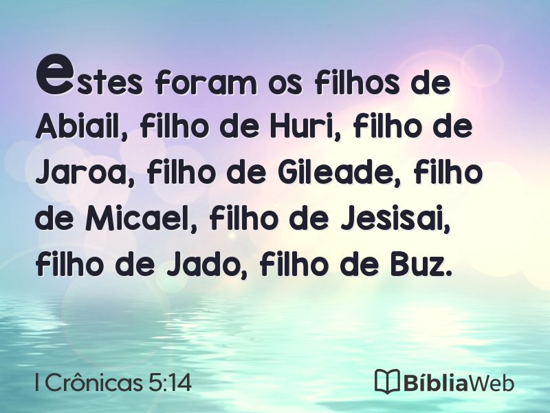 I Crônicas 5:14 em imagem para compartilhar