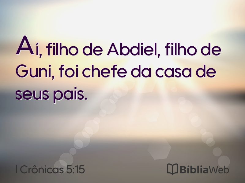 I Crônicas 5:15 em imagem para compartilhar