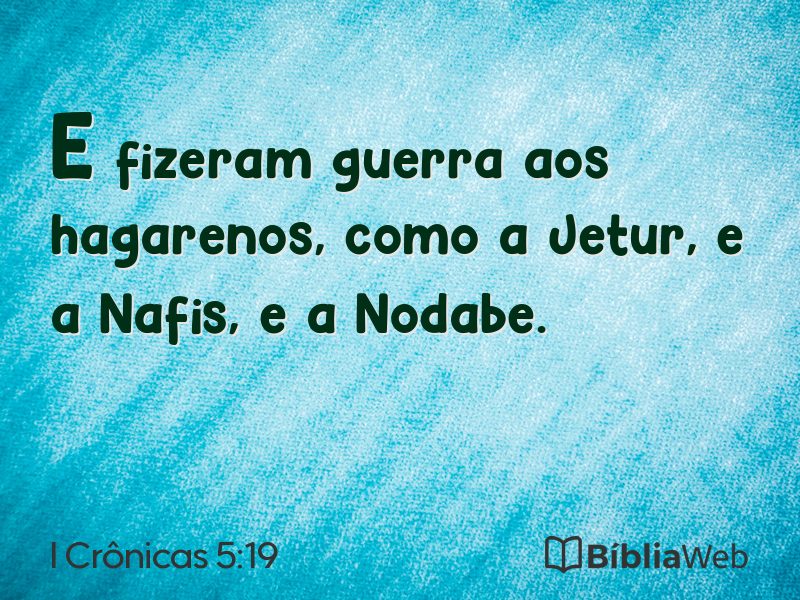 I Crônicas 5:19 em imagem para compartilhar