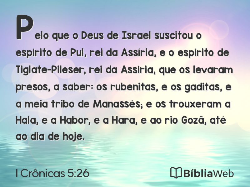 I Crônicas 5:26 em imagem para compartilhar