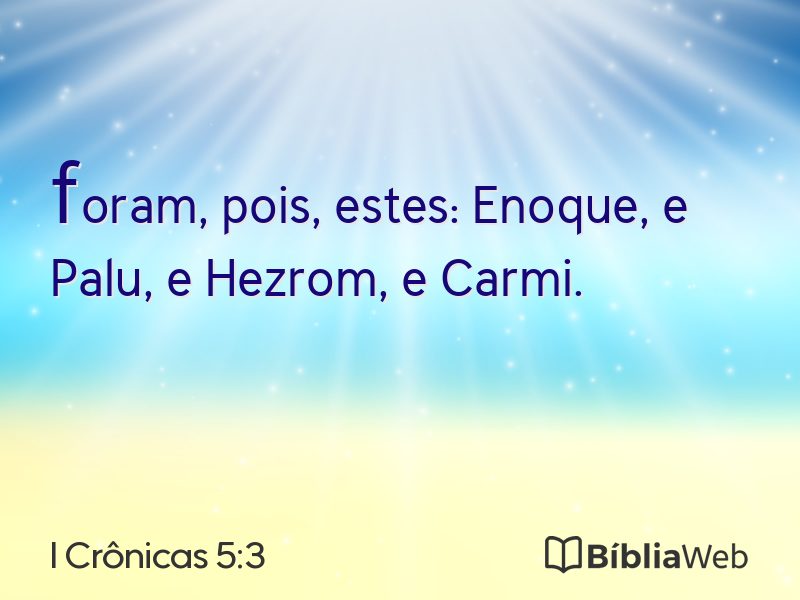 I Crônicas 5:3 em imagem para compartilhar