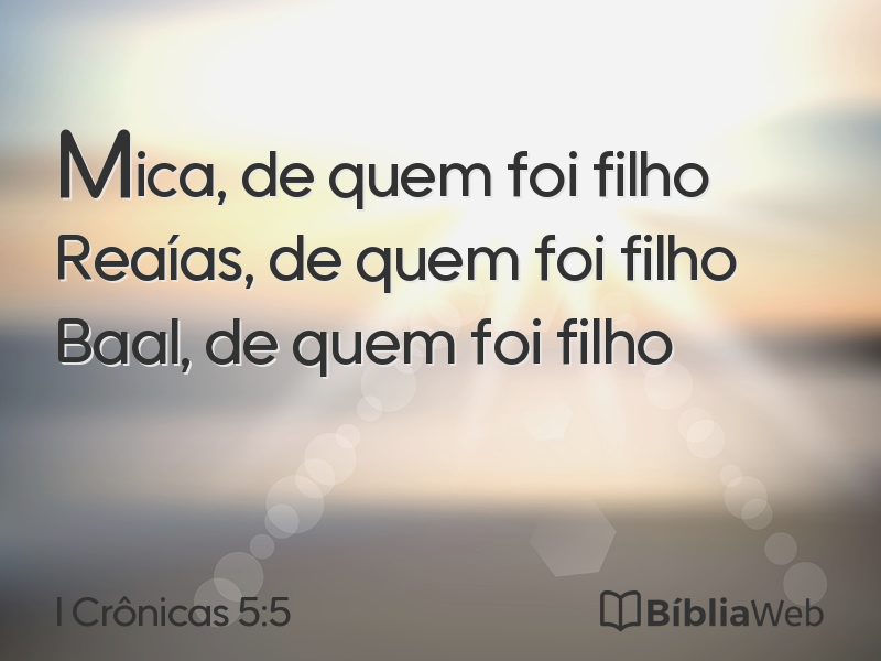 I Crônicas 5:5 em imagem para compartilhar