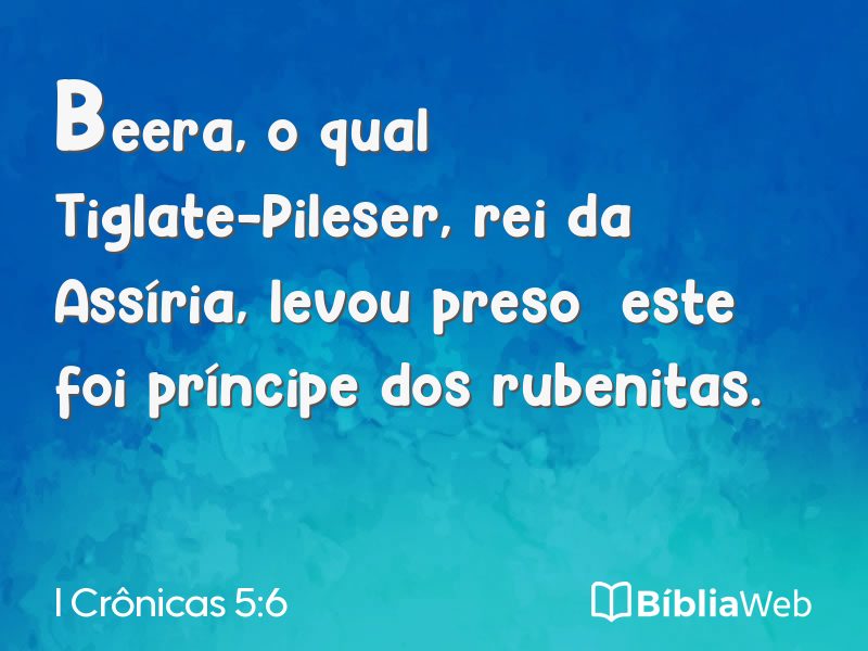 I Crônicas 5:6 em imagem para compartilhar