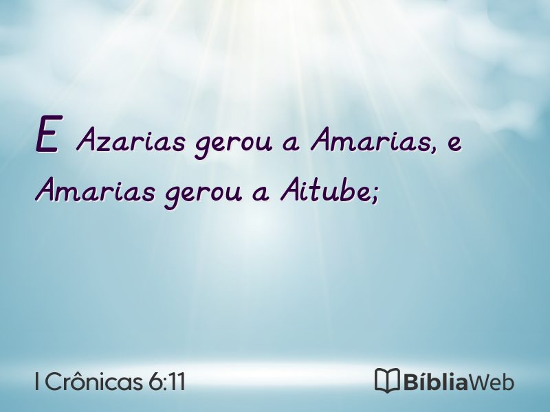 I Crônicas 6:11 em imagem para compartilhar