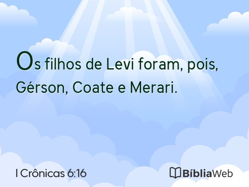 I Crônicas 6:16 em imagem para compartilhar