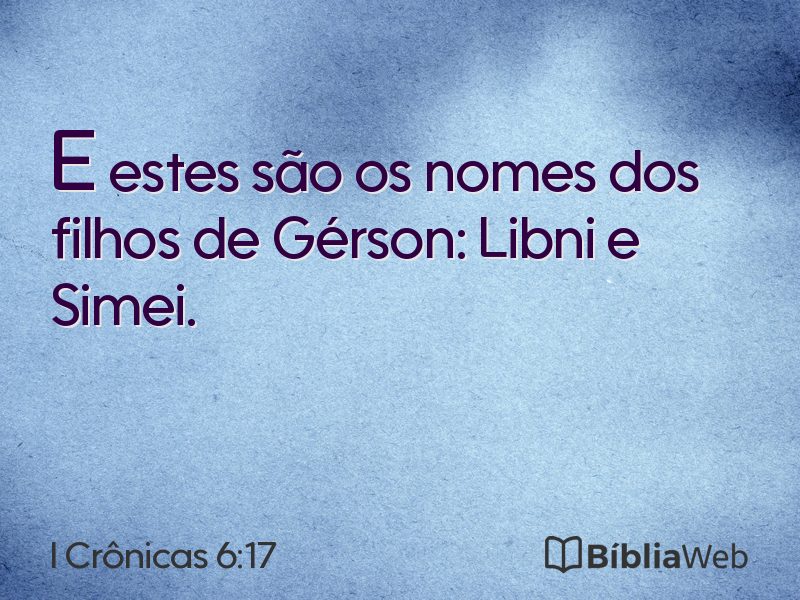 I Crônicas 6:17 em imagem para compartilhar