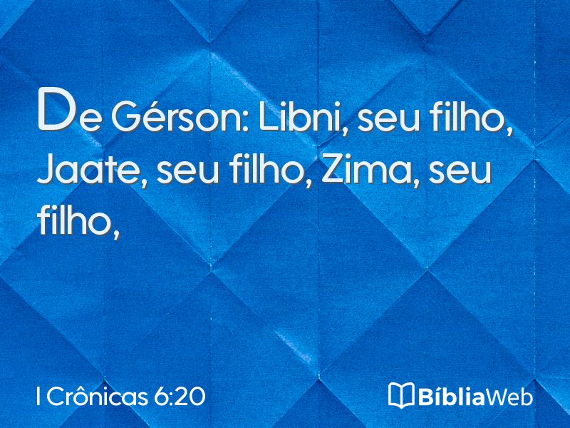 I Crônicas 6:20 em imagem para compartilhar