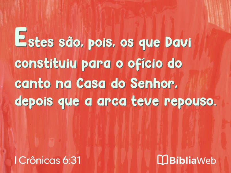 I Crônicas 6:31 em imagem para compartilhar