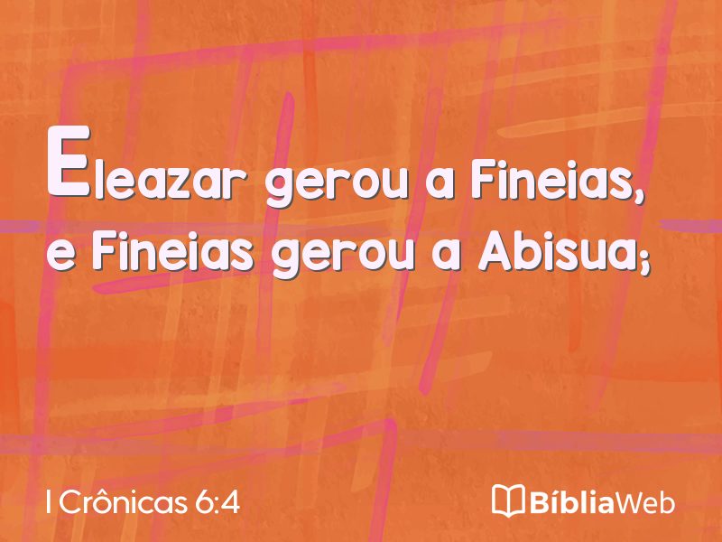 I Crônicas 6:4 em imagem para compartilhar