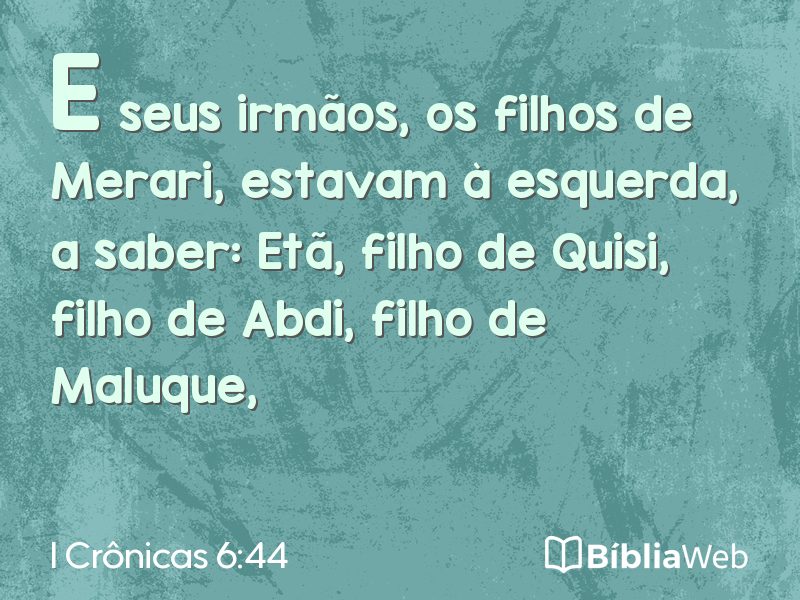 I Crônicas 6:44 em imagem para compartilhar
