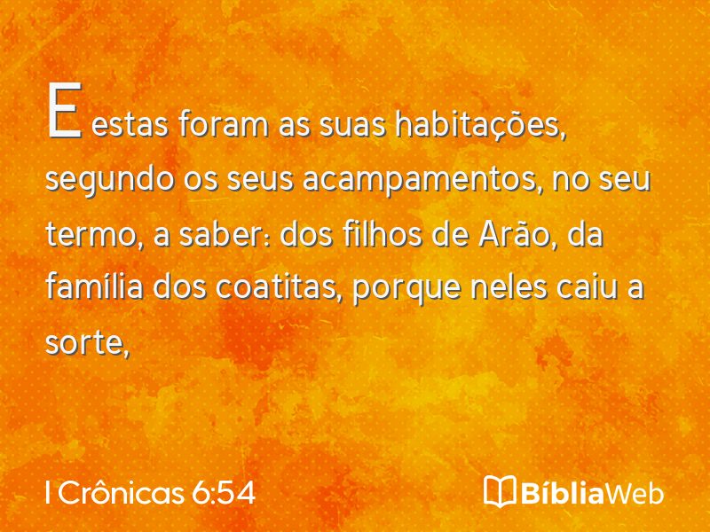 I Crônicas 6:54 em imagem para compartilhar
