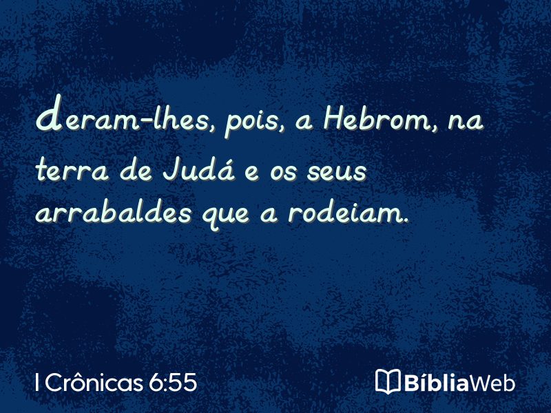 I Crônicas 6:55 em imagem para compartilhar