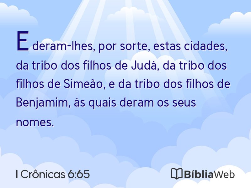 I Crônicas 6:65 em imagem para compartilhar