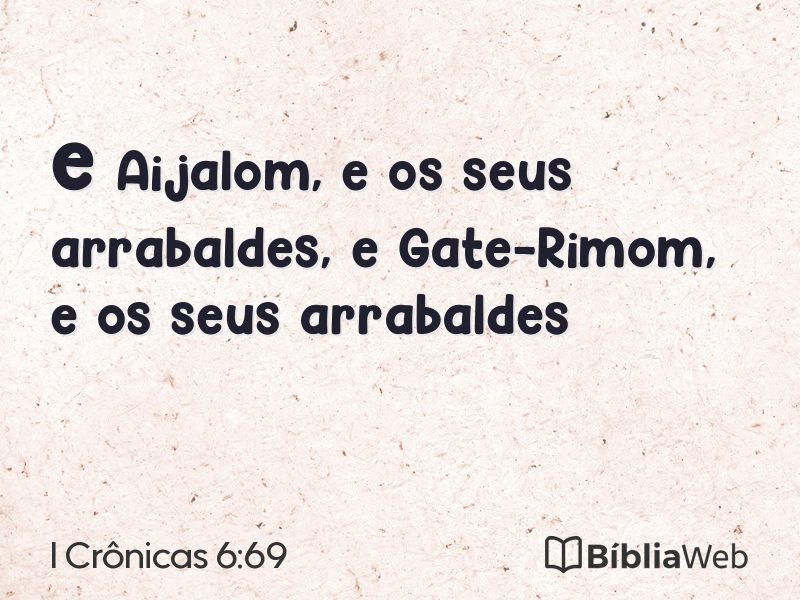I Crônicas 6:69 em imagem para compartilhar