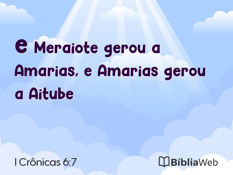 I Crônicas 6:7 em imagem para compartilhar