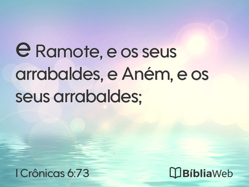 I Crônicas 6:73 em imagem para compartilhar
