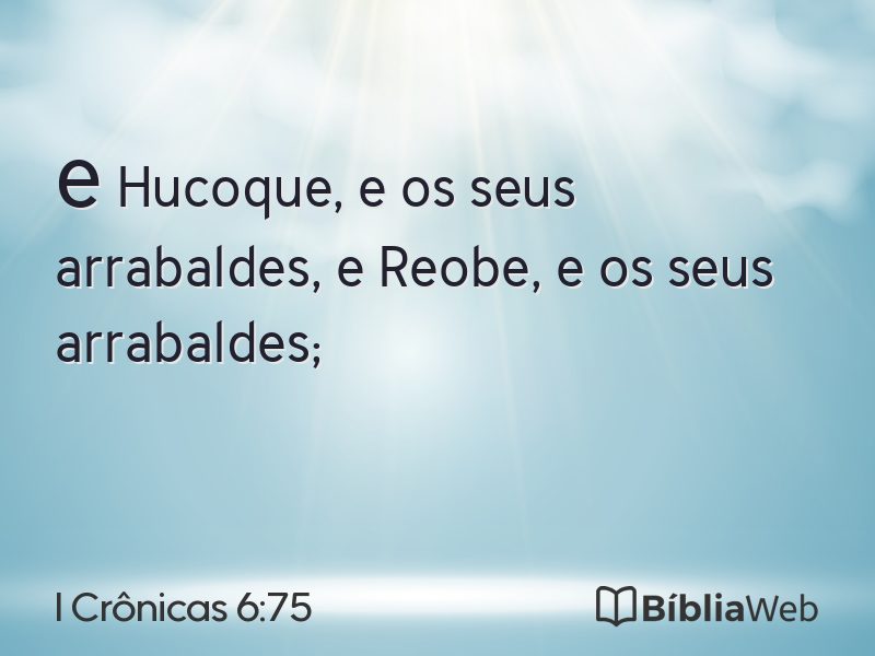 I Crônicas 6:75 em imagem para compartilhar