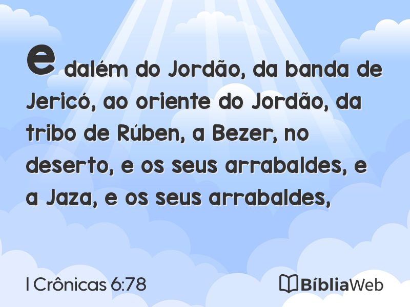 I Crônicas 6:78 em imagem para compartilhar