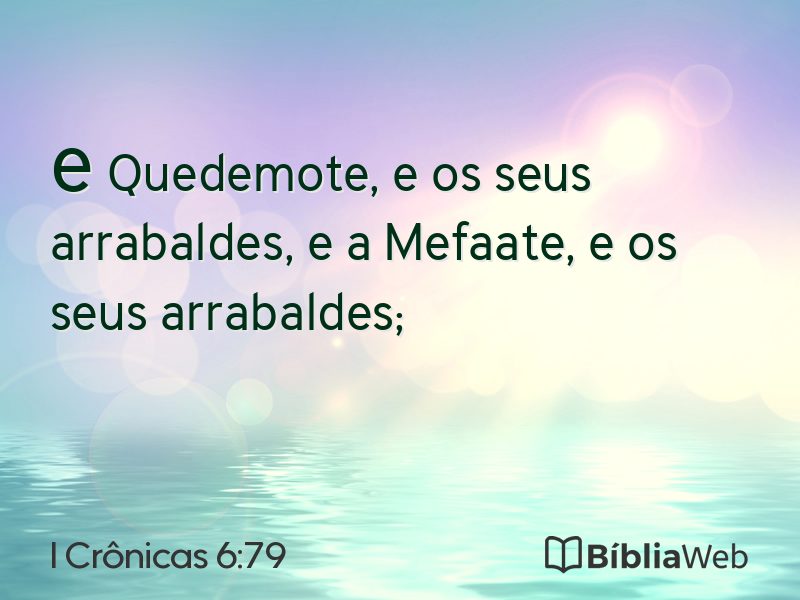 I Crônicas 6:79 em imagem para compartilhar