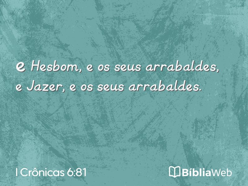 I Crônicas 6:81 em imagem para compartilhar