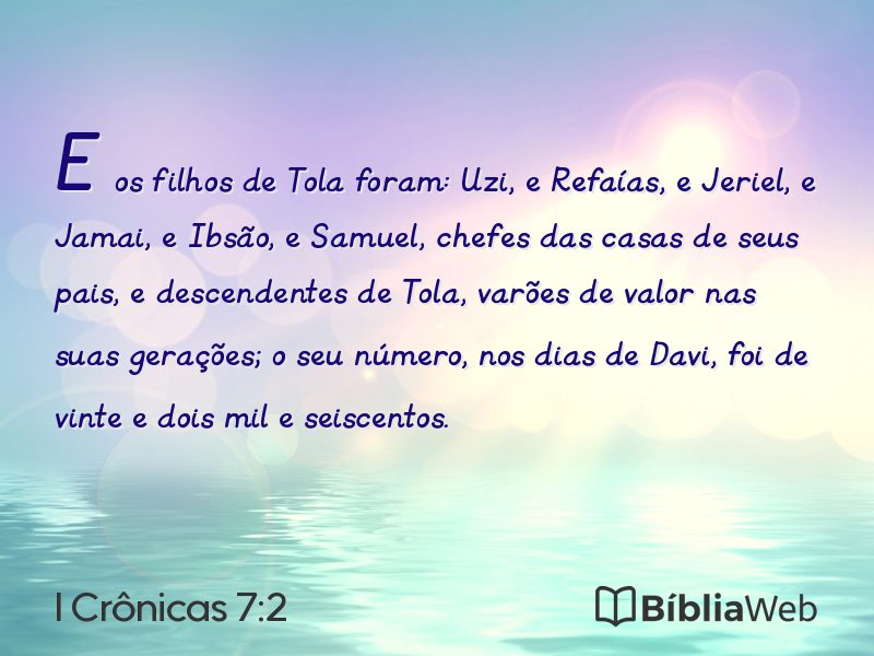 I Crônicas 7:2 em imagem para compartilhar