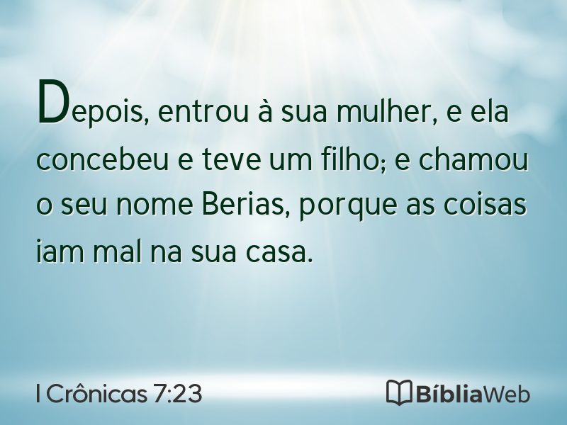 I Crônicas 7:23 em imagem para compartilhar
