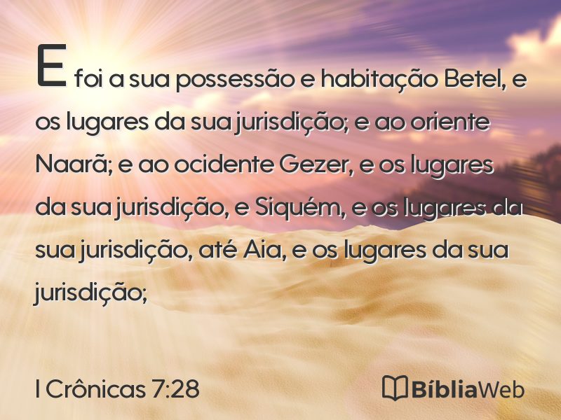 I Crônicas 7:28 em imagem para compartilhar