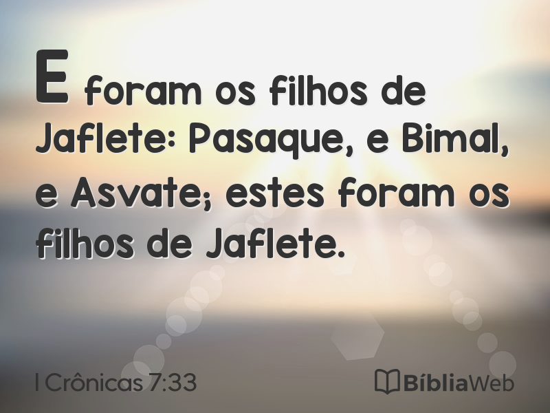I Crônicas 7:33 em imagem para compartilhar