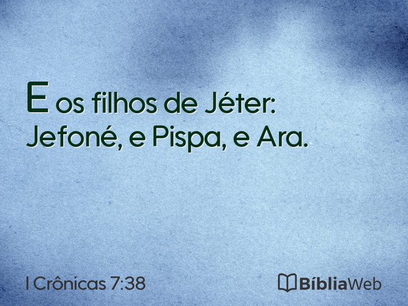I Crônicas 7:38 em imagem para compartilhar