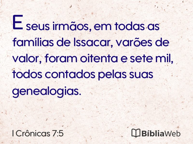 I Crônicas 7:5 em imagem para compartilhar