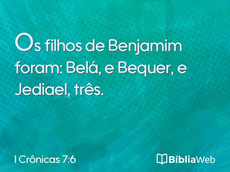 I Crônicas 7:6 em imagem para compartilhar