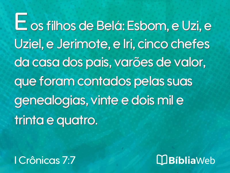 I Crônicas 7:7 em imagem para compartilhar