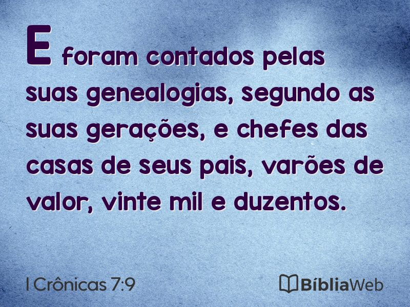 I Crônicas 7:9 em imagem para compartilhar