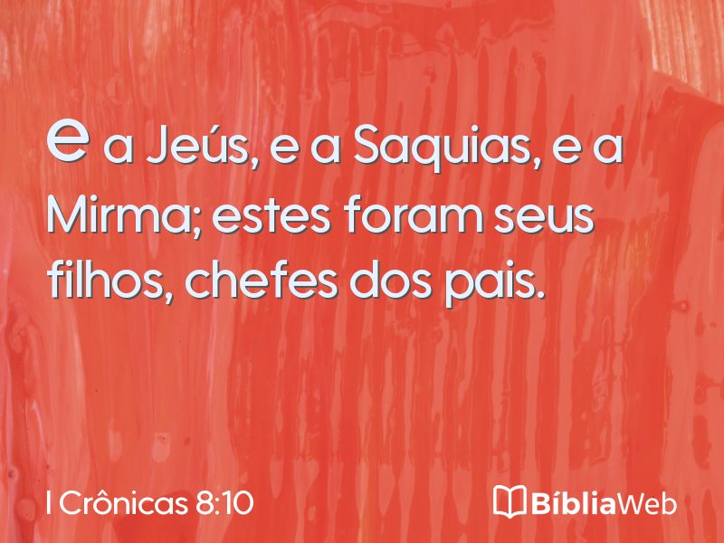 I Crônicas 8:10 em imagem para compartilhar