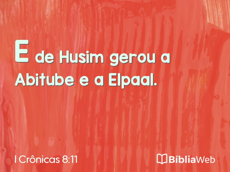 I Crônicas 8:11 em imagem para compartilhar