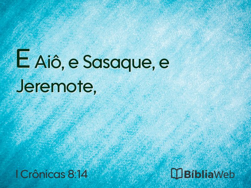 I Crônicas 8:14 em imagem para compartilhar