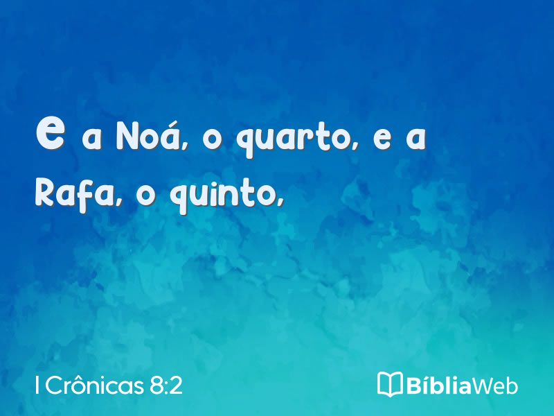 I Crônicas 8:2 em imagem para compartilhar