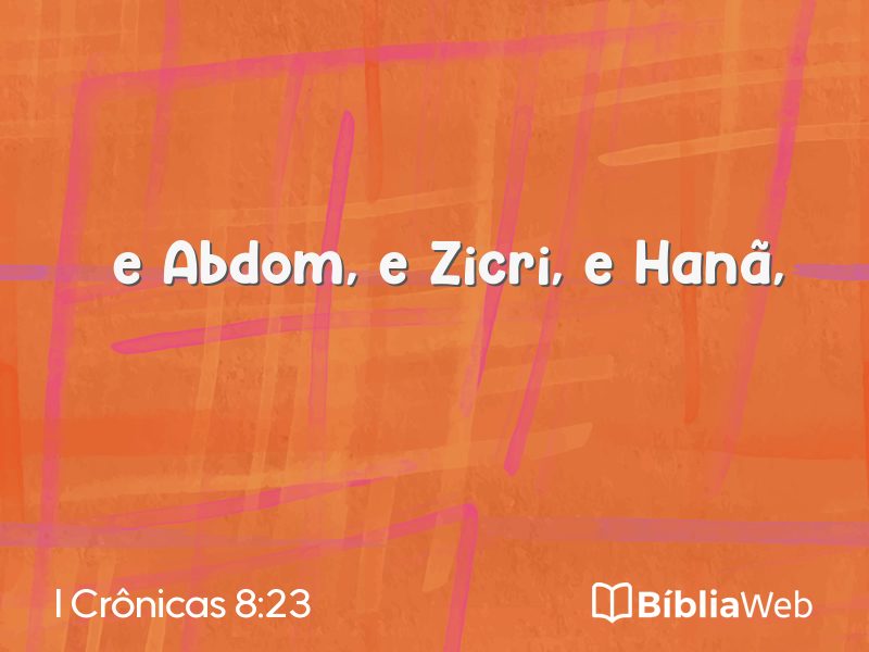 I Crônicas 8:23 em imagem para compartilhar