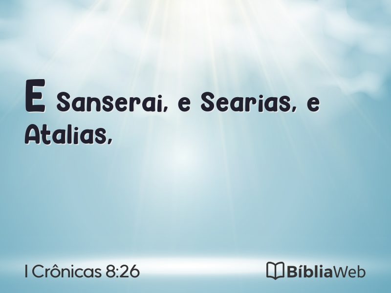 I Crônicas 8:26 em imagem para compartilhar