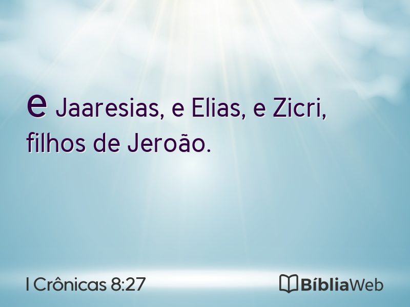 I Crônicas 8:27 em imagem para compartilhar