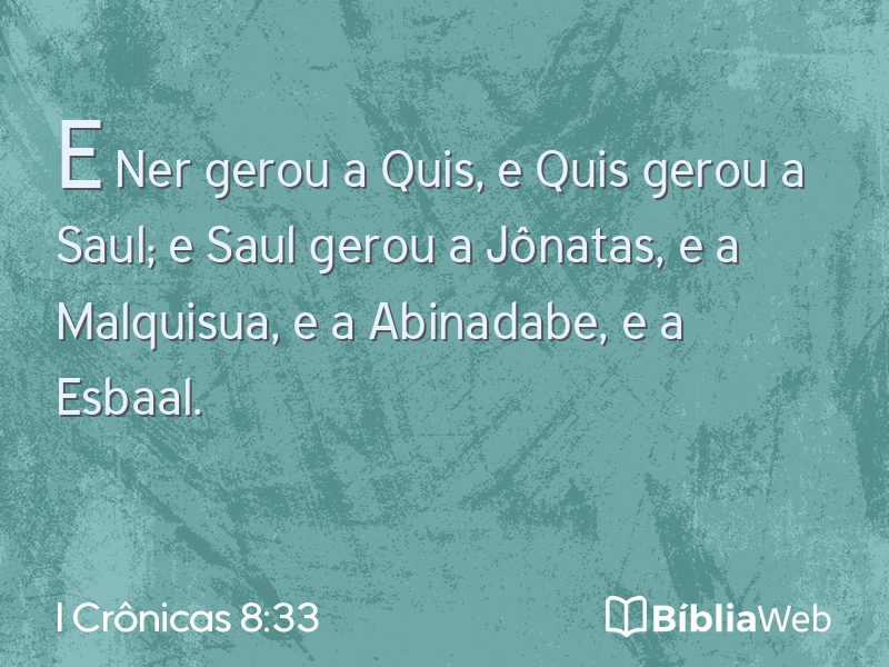 I Crônicas 8:33 em imagem para compartilhar