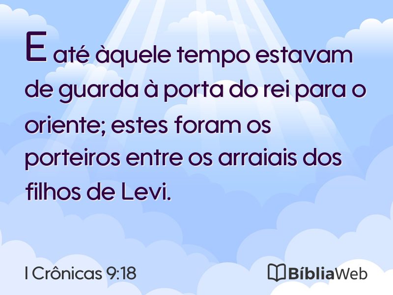 I Crônicas 9:18 em imagem para compartilhar