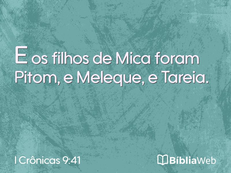 I Crônicas 9:41 em imagem para compartilhar