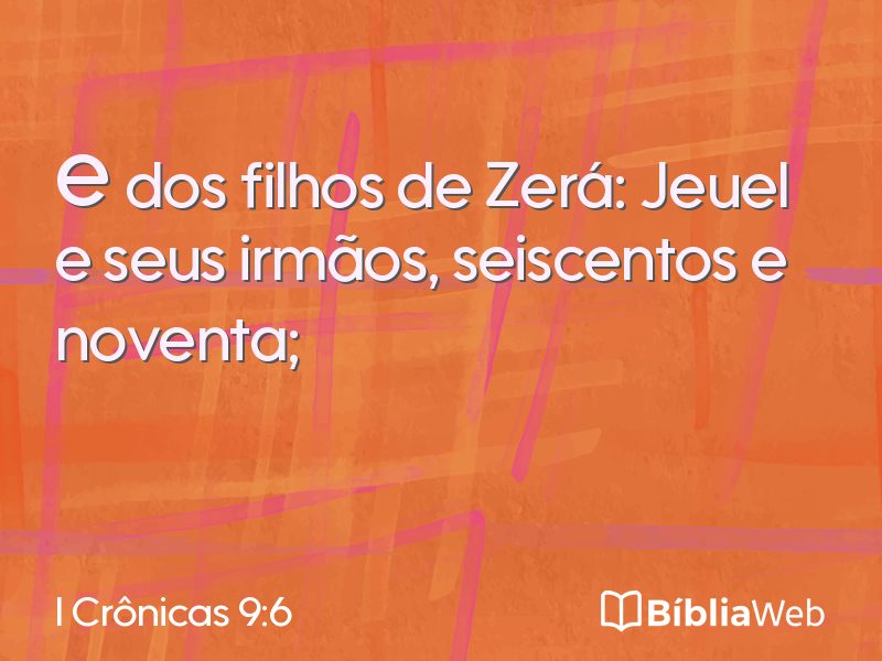 I Crônicas 9:6 em imagem para compartilhar