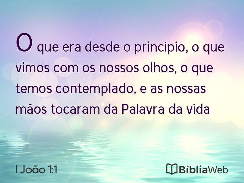 I João 1:1 em imagem para compartilhar