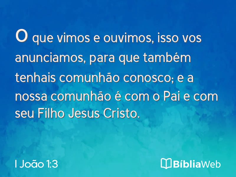 I João 1:3 em imagem para compartilhar