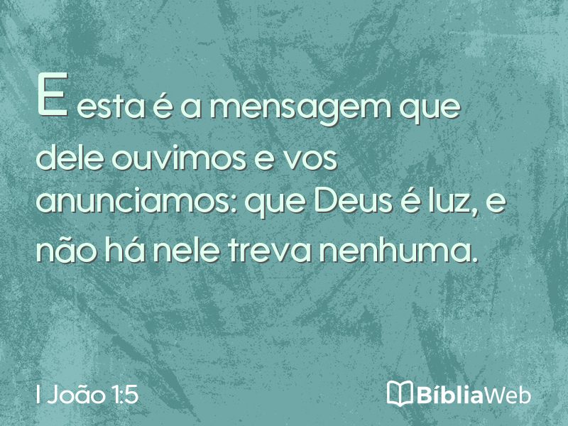 I João 1:5 em imagem para compartilhar
